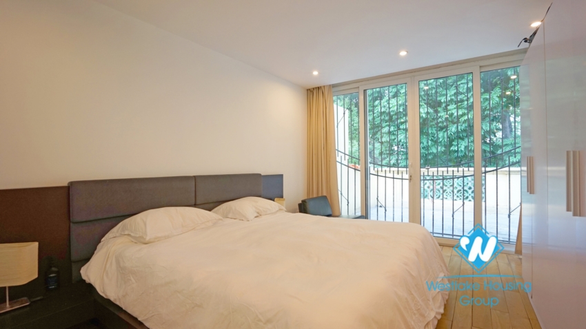 Two bedroom duplex apartment for rent with Hoan Kiem lake view